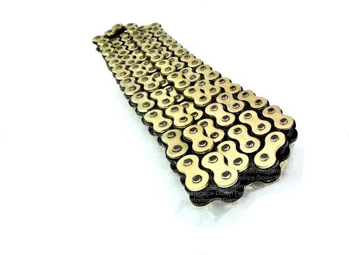 Cadena De Moto 428 Oring 132l Reforzada Dorada Repuesto Kn Dorado